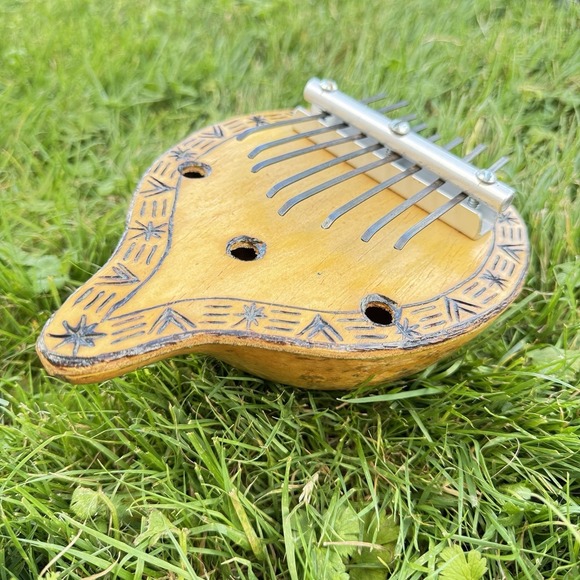 The Unbranded Brand Other - Handcrafted 9-Key Gourd Kalimba - Folk Art Thumb Piano Mbira